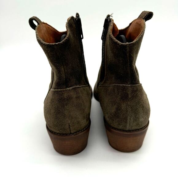 Madewell 1937 Sage Pull On Zip Suede Leather Western Casual Bootie size 9 - Picture 6 of 7
